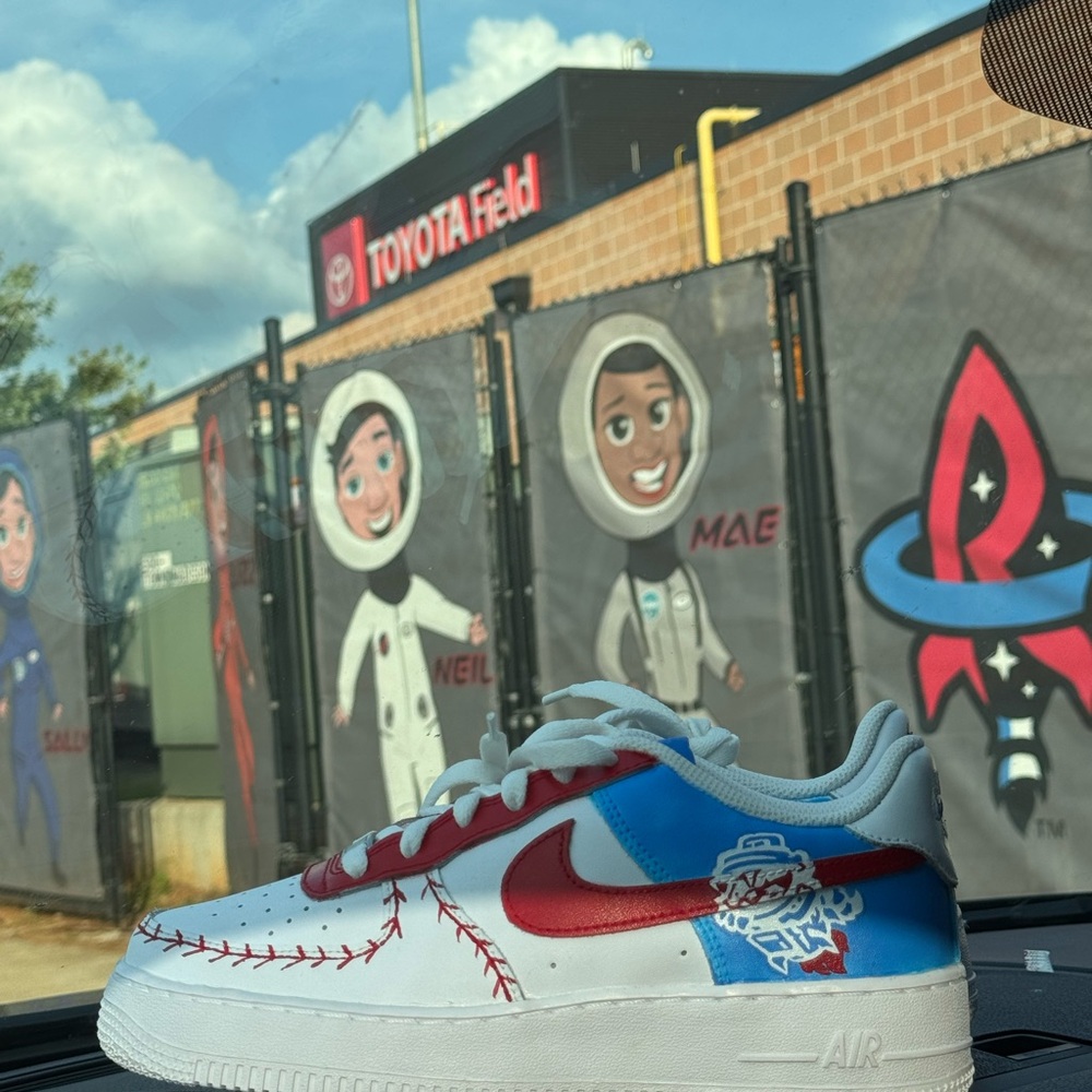 Custom Trash Panda Nike Air Force 1 W Sz 7.5/ Y6 - Picture 6 of 11